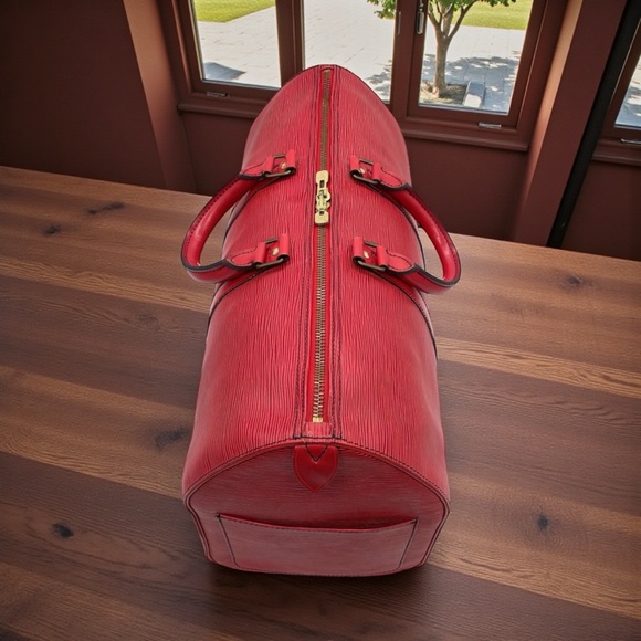 Louis Vuitton Red Epi Keepall 45 Weekender Bag EUC! - Picture 3 of 10